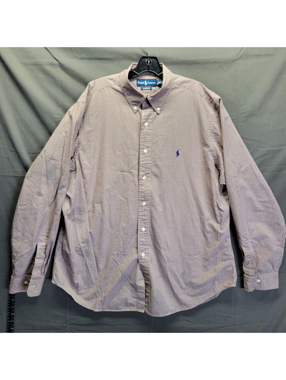 Polo Ralph Lauren Dress Shirt Plaid Classic Fit Long Sleeve Button Up Mens XL 17